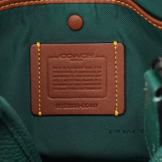 Coach Green Pebbled Leather 2-Way Shoulder Bag