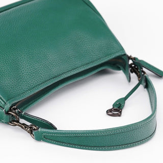Coach Green Pebbled Leather 2-Way Shoulder Bag