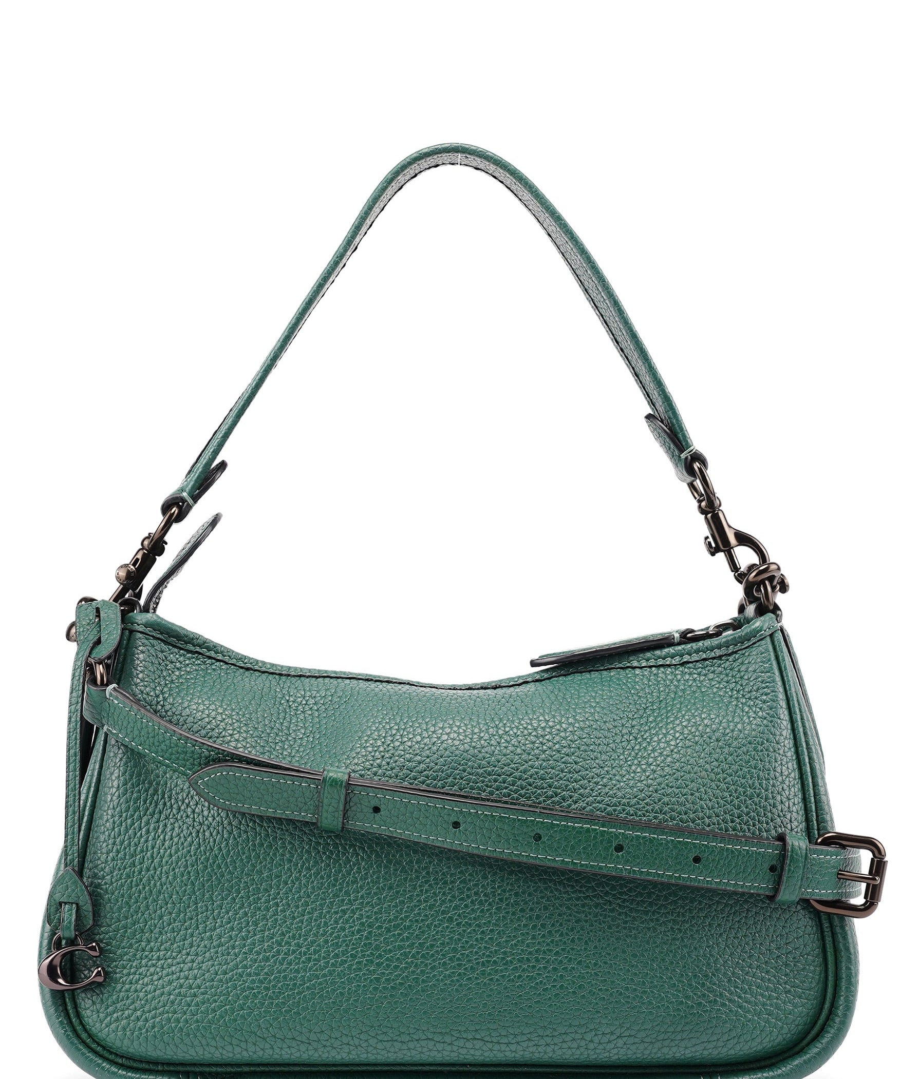 Coach Green Pebbled Leather 2-Way Shoulder Bag