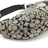 Coach Grey Black Signature Canvas Patchwork Shoulder Bag