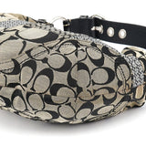 Coach Grey Black Signature Canvas Patchwork Shoulder Bag