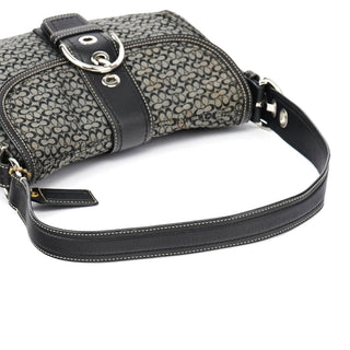 Coach Grey Black Signature Soho Shoulder Bag