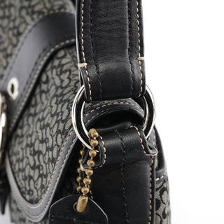 Coach Grey Black Signature Soho Shoulder Bag
