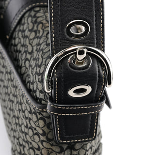 Coach Grey Black Signature Soho Shoulder Bag