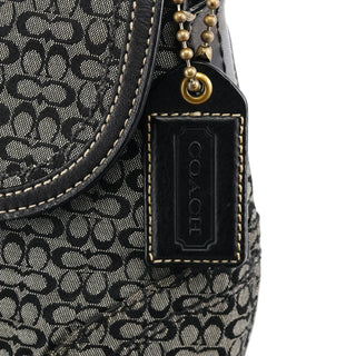 Coach Grey Black Signature Soho Shoulder Bag
