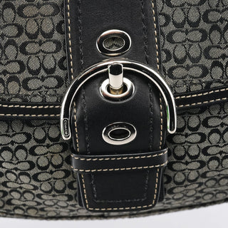 Coach Grey Black Signature Soho Shoulder Bag