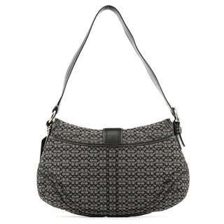 Coach Grey Black Signature Soho Shoulder Bag