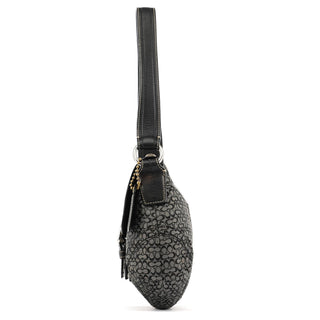 Coach Grey Black Signature Soho Shoulder Bag