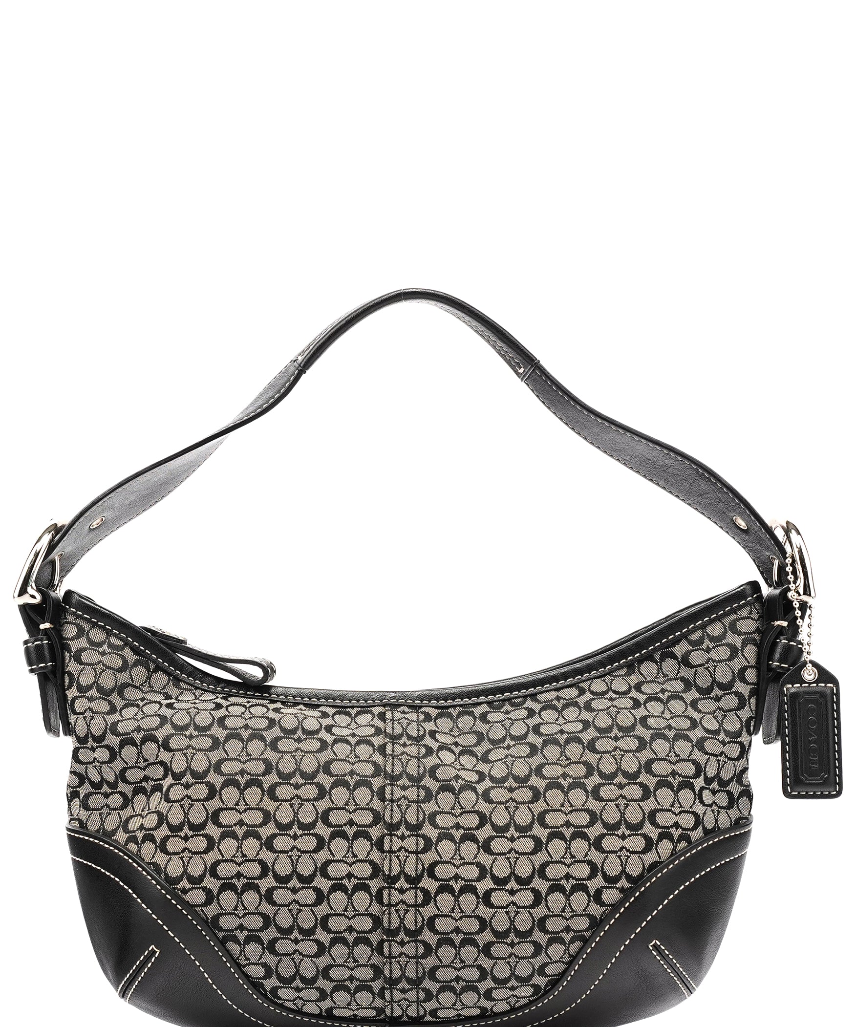 Coach Grey Black Signature Soho Shoulder Bag