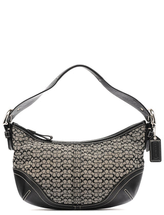 Coach Grey Black Signature Soho Shoulder Bag