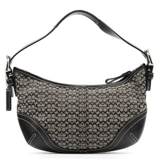 Coach Grey Black Signature Soho Shoulder Bag