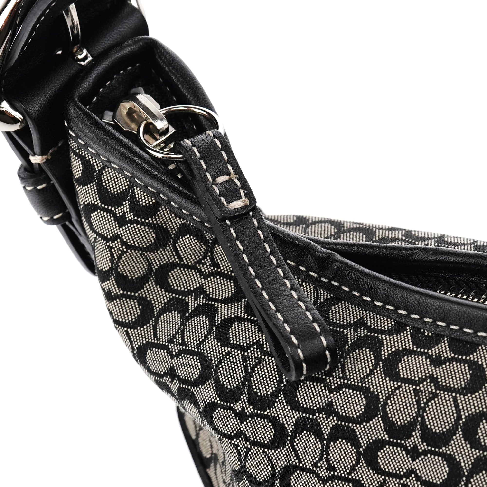 Coach Grey Black Signature Soho Shoulder Bag