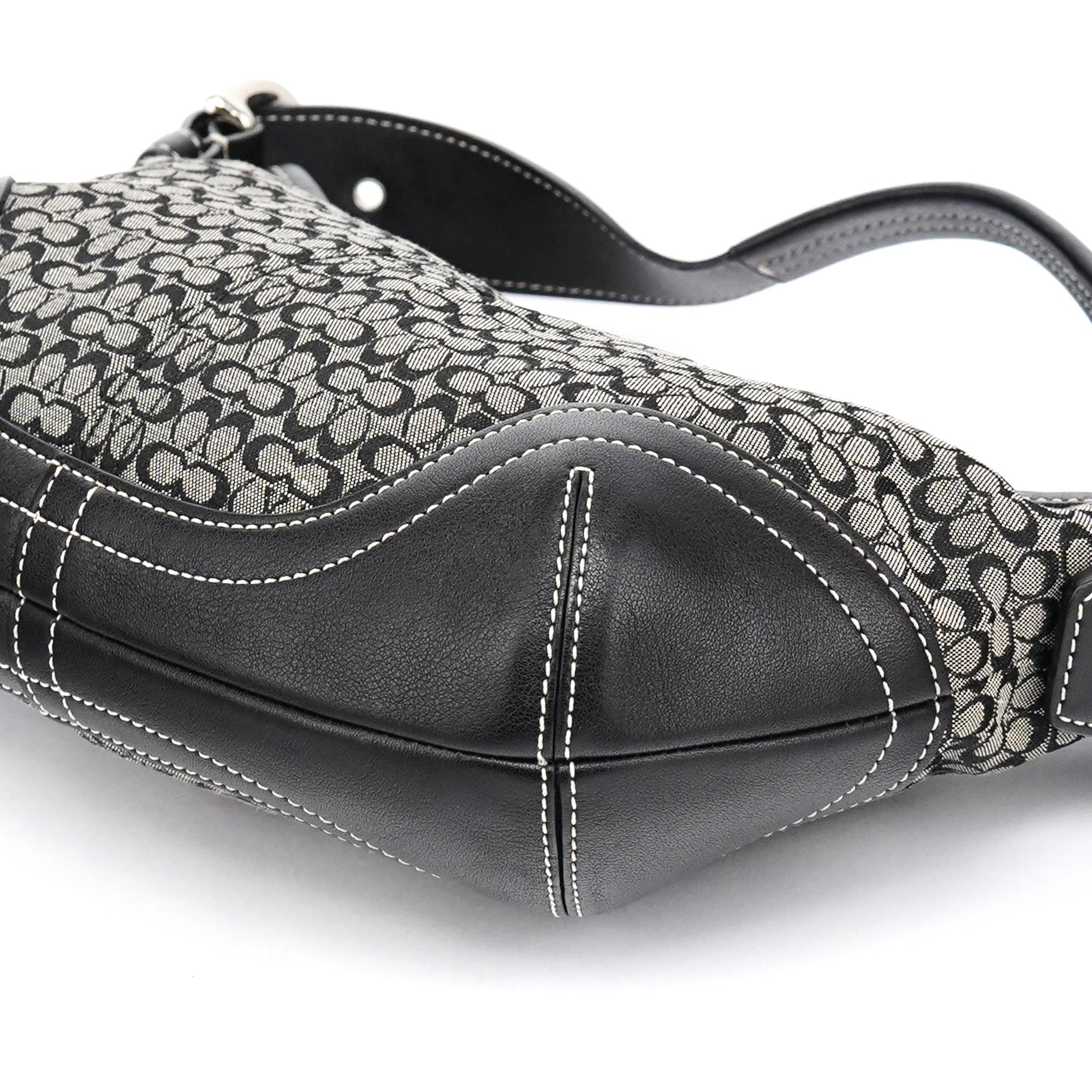 Coach Grey Black Signature Soho Shoulder Bag