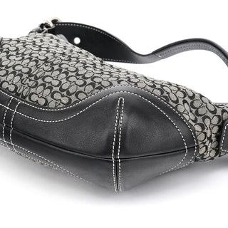 Coach Grey Black Signature Soho Shoulder Bag