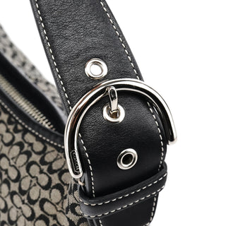 Coach Grey Black Signature Soho Shoulder Bag
