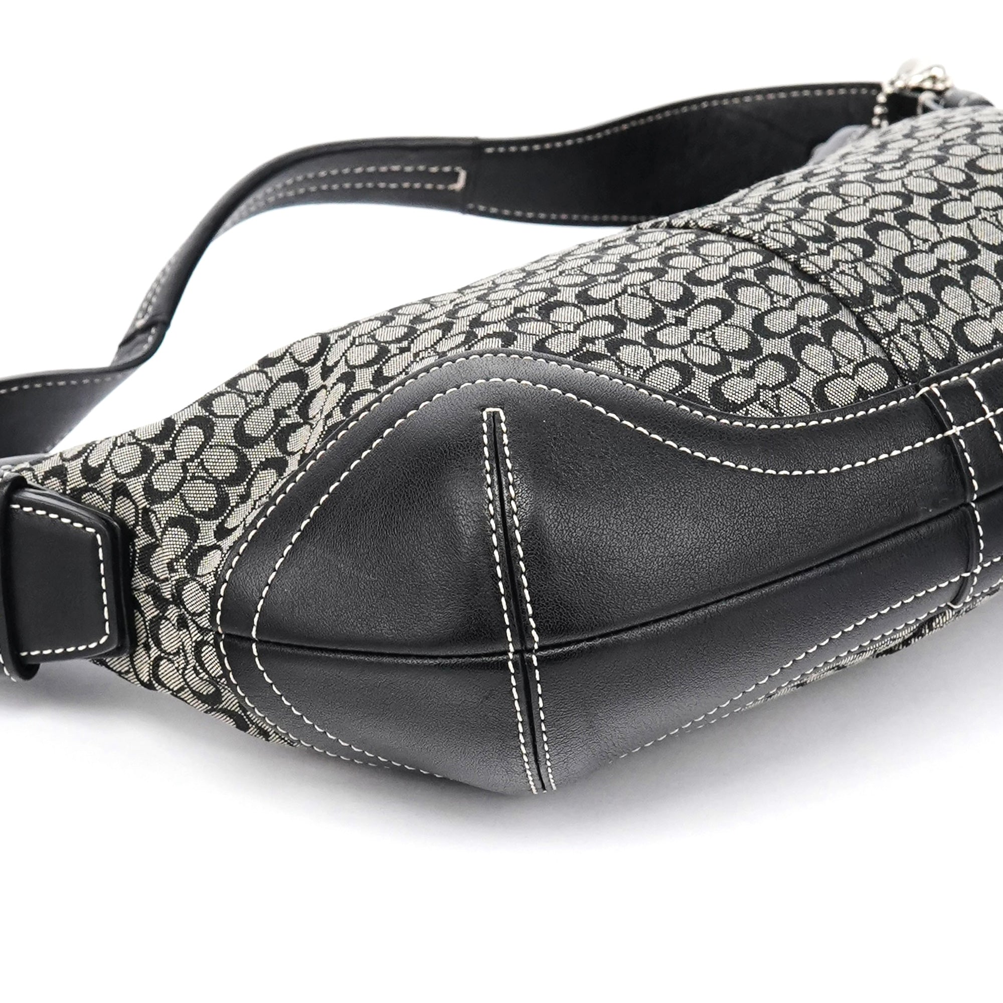 Coach Grey Black Signature Soho Shoulder Bag