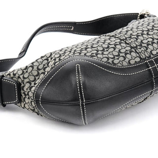 Coach Grey Black Signature Soho Shoulder Bag