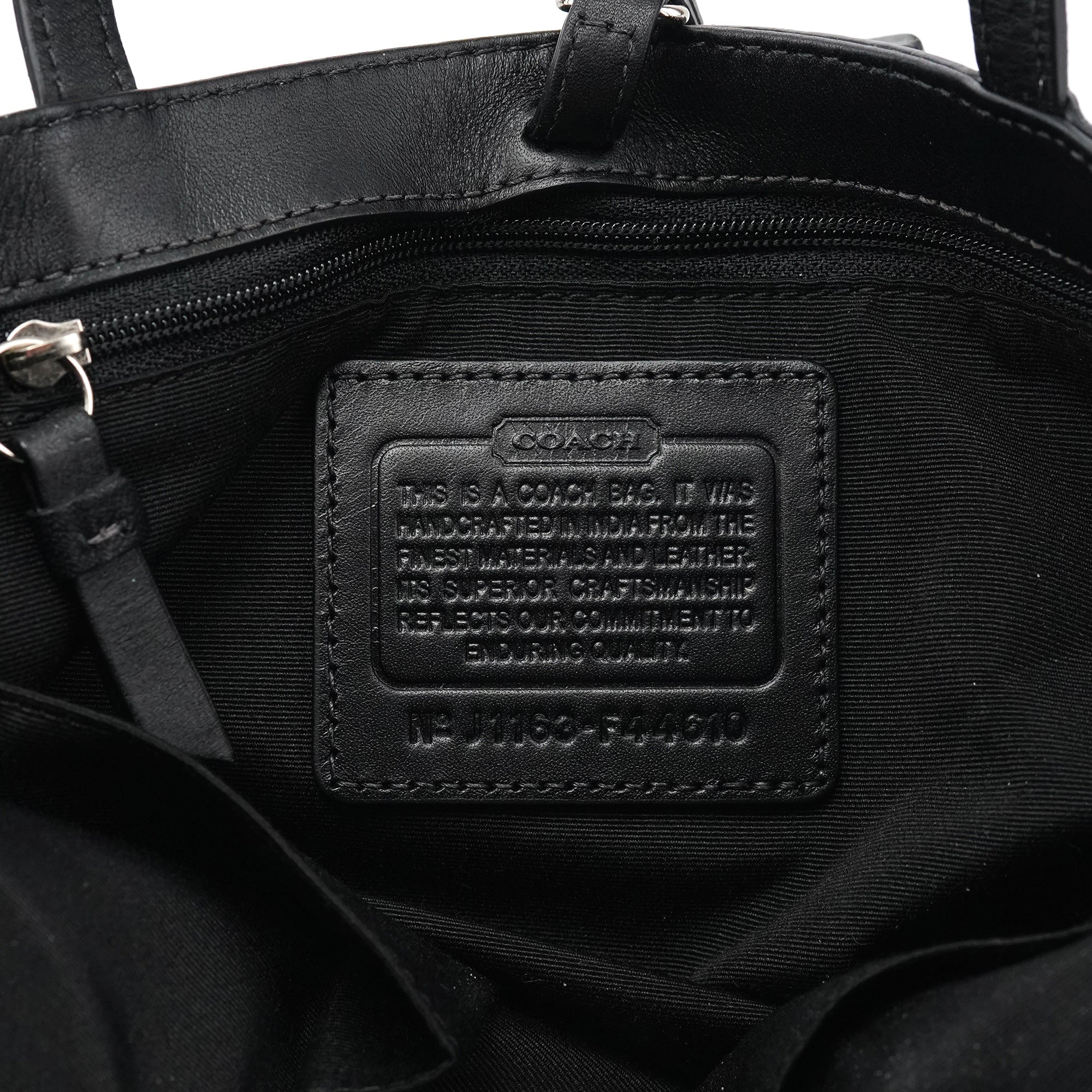 Coach Grey Black Signature Tote Bag