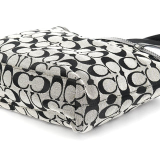 Coach Grey Black Signature Tote Bag
