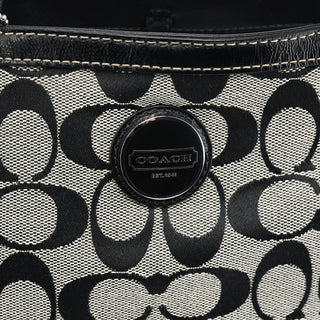Coach Grey Black Signature Tote Bag
