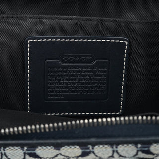 Coach Grey Navy Signature Canvas Tote Bag