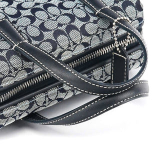 Coach Grey Navy Signature Canvas Tote Bag