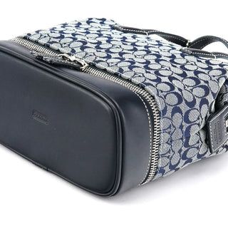 Coach Grey Navy Signature Canvas Tote Bag