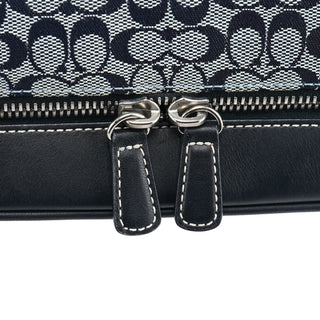 Coach Grey Navy Signature Canvas Tote Bag