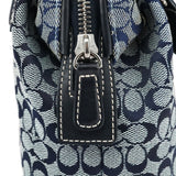 Coach Grey Navy Signature Canvas Tote Bag