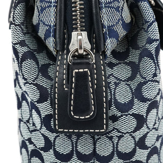 Coach Grey Navy Signature Canvas Tote Bag