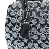 Coach Grey Navy Signature Canvas Tote Bag