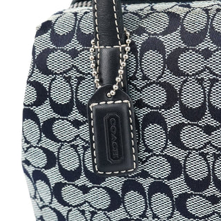 Coach Grey Navy Signature Canvas Tote Bag