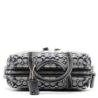 Coach Grey Navy Signature Canvas Tote Bag