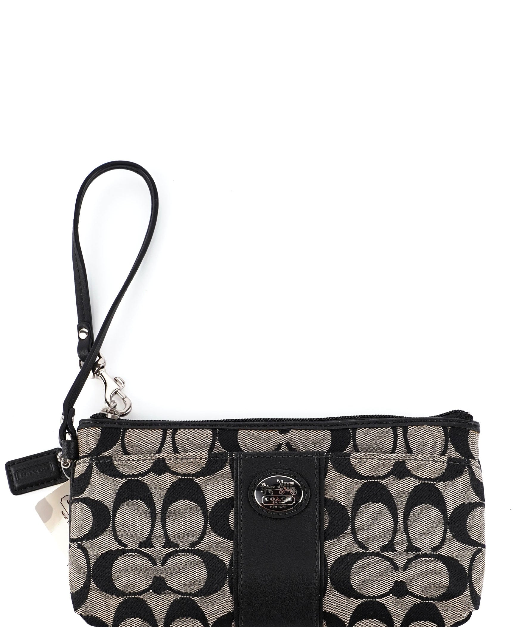 Coach Grey Signature C Mini Clutch Bag