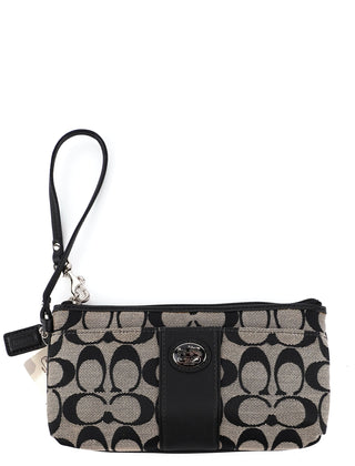 Coach Grey Signature C Mini Clutch Bag