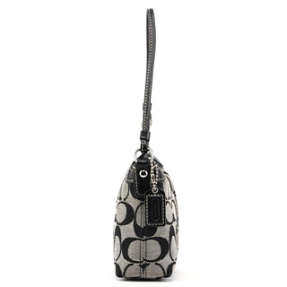 Coach Grey Signature C Turnlock Mini Hobo Bag