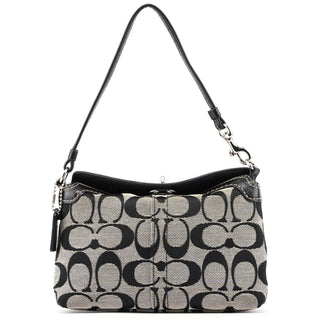 Coach Grey Signature C Turnlock Mini Hobo Bag