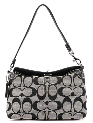 Coach Grey Signature C Turnlock Mini Hobo Bag