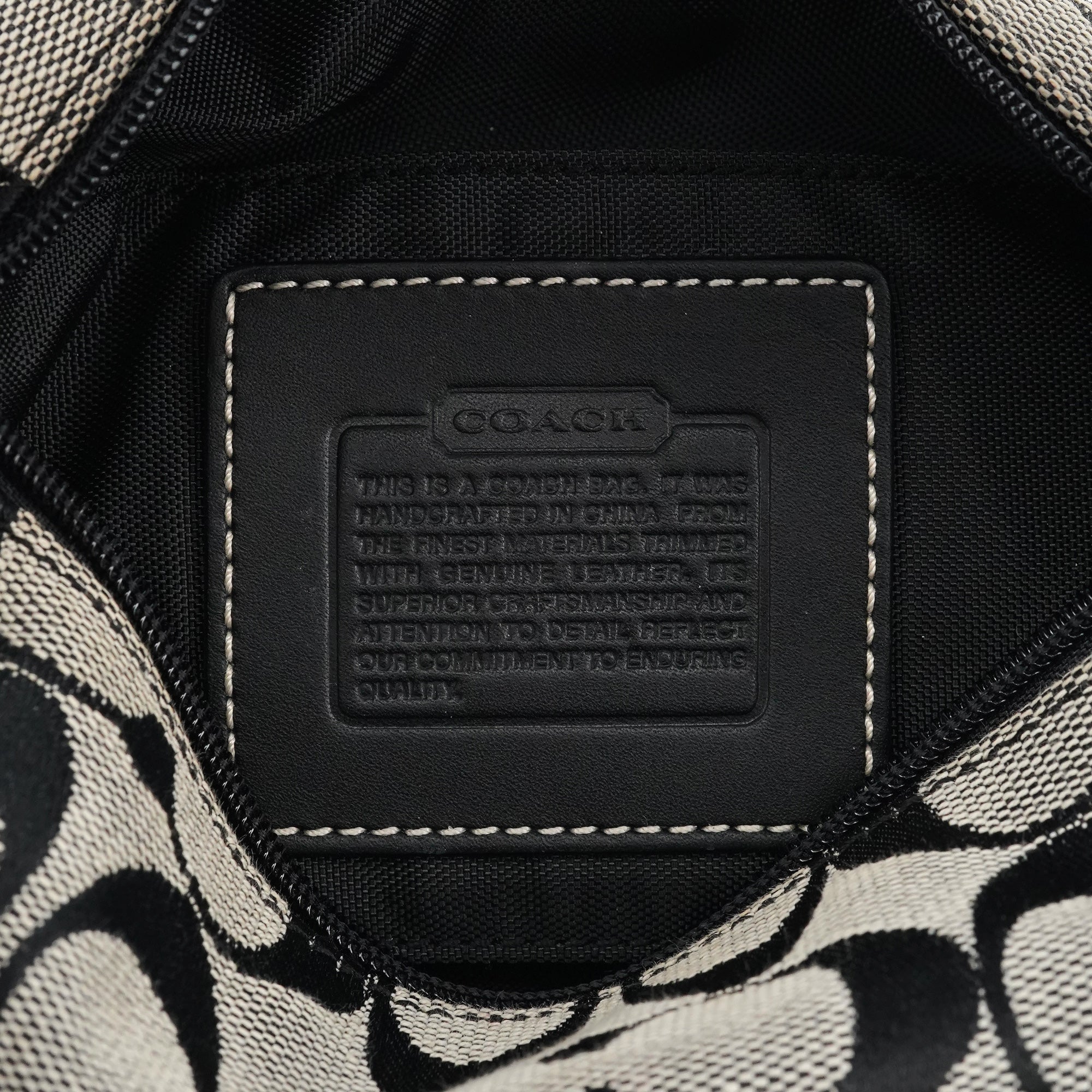 Coach Grey Signature Canvas Mini Hobo Bag