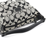 Coach Grey Signature Canvas Mini Hobo Bag
