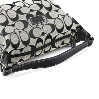 Coach Grey Signature Canvas Mini Hobo Bag