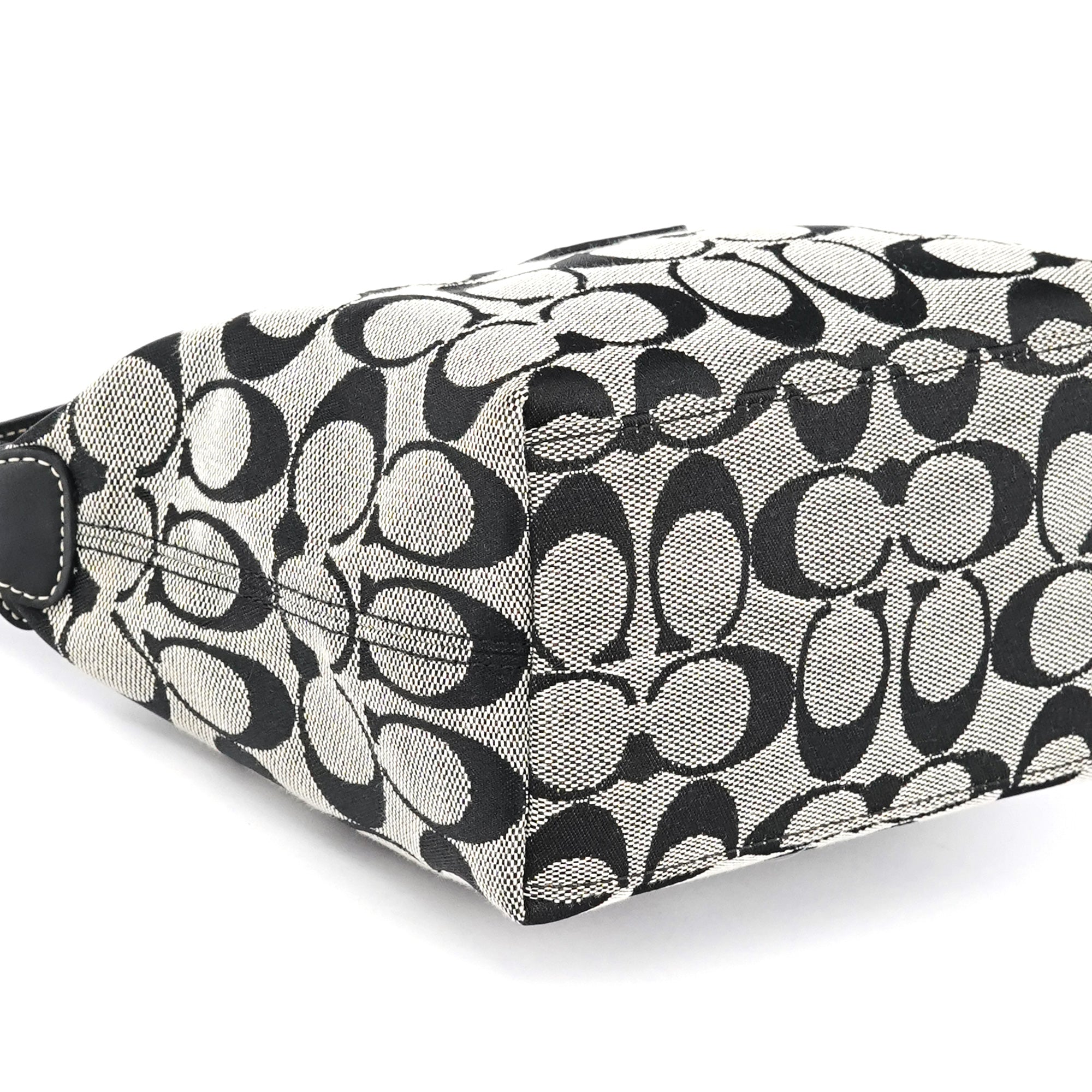 Coach Grey Signature Canvas Mini Hobo Bag