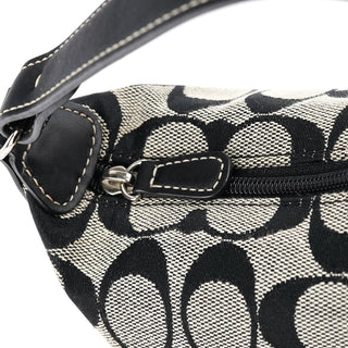 Coach Grey Signature Canvas Mini Hobo Bag