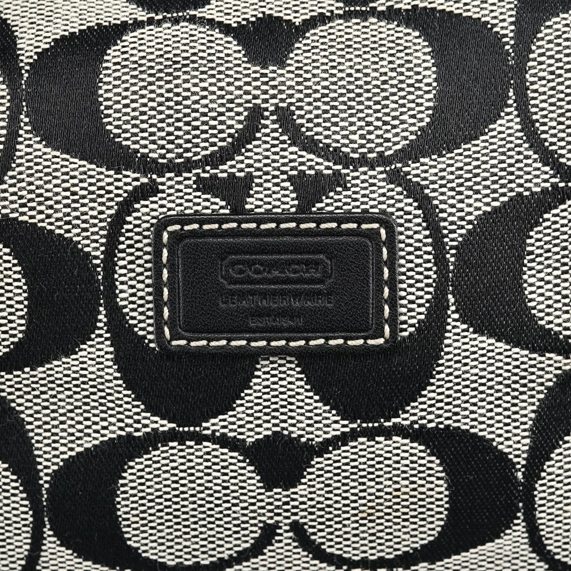 Coach Grey Signature Canvas Mini Hobo Bag