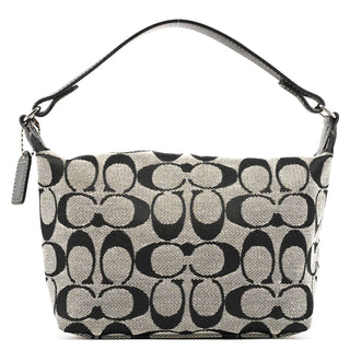 Coach Grey Signature Canvas Mini Hobo Bag