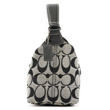 Coach Grey Signature Canvas Mini Hobo Bag