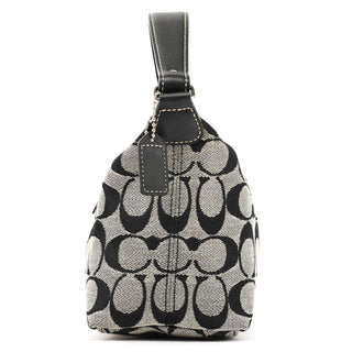 Coach Grey Signature Canvas Mini Hobo Bag