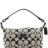 Coach Grey Signature Canvas Mini Hobo Bag