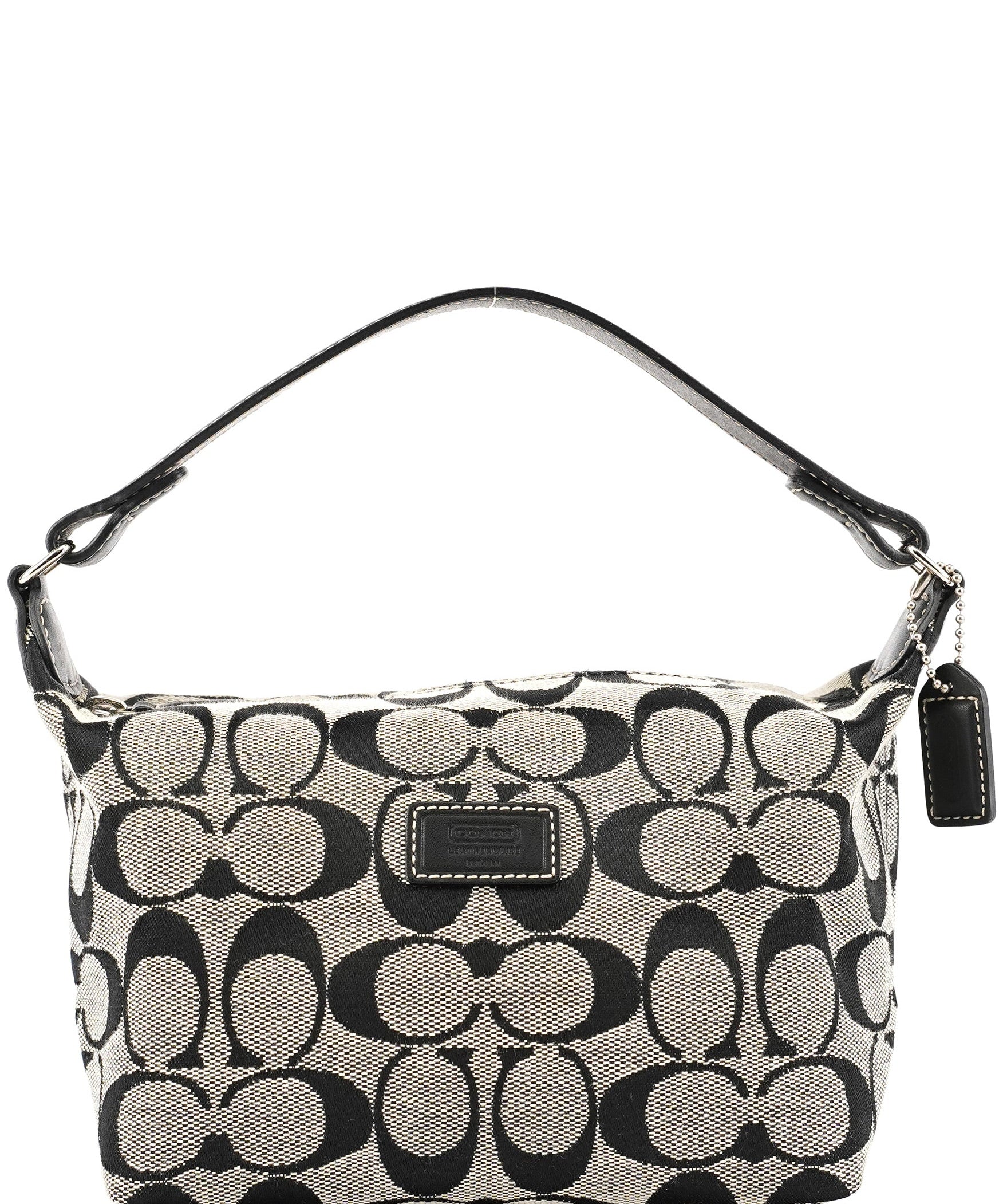 Coach Grey Signature Canvas Mini Hobo Bag