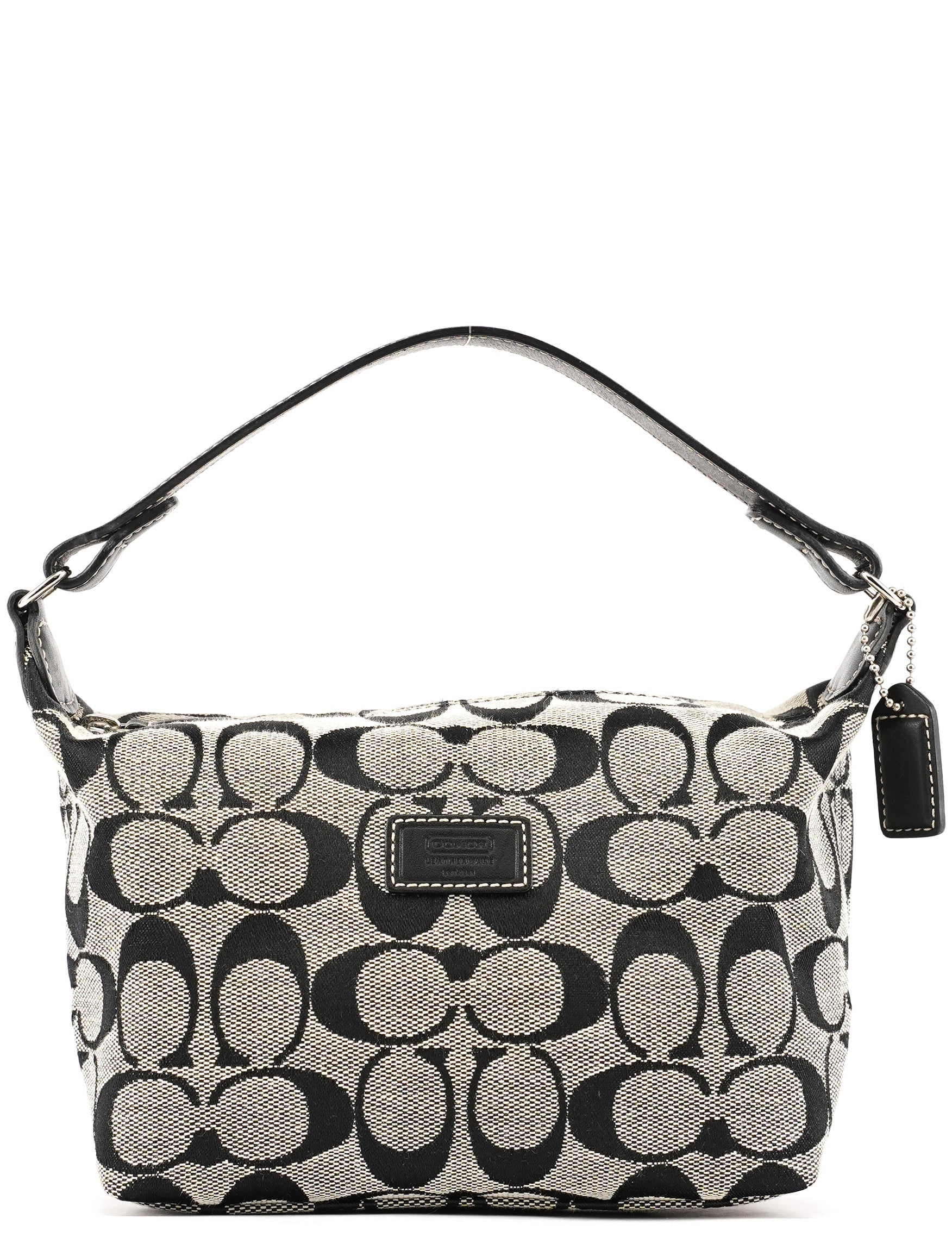 Coach Grey Signature Canvas Mini Hobo Bag